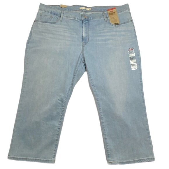 NWT Levi's 311 Shaping Skinny Mid Rise Capris Crop Stretch Light Wash Size 22 W - Picture 4 of 16
